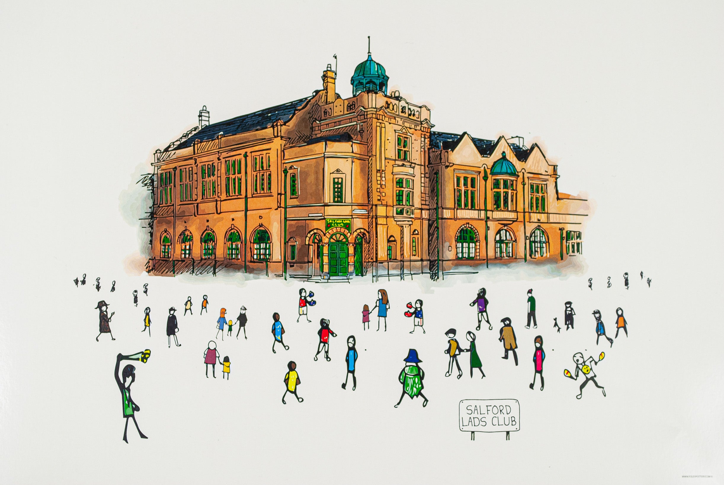 Salford Lads Club Print by Foley Pottery salfordmuseums