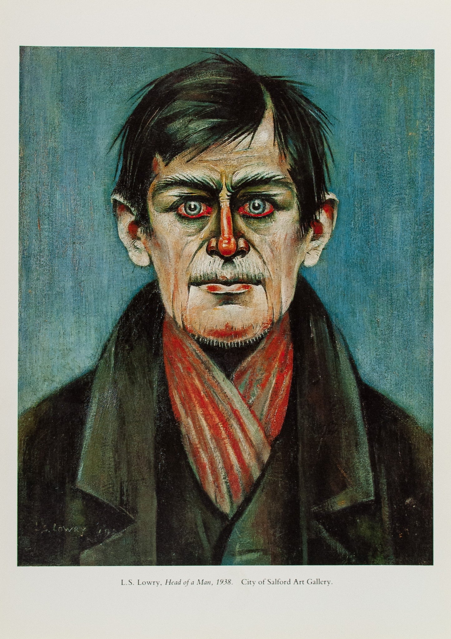 L.S Lowry Art Print- Head of a Man