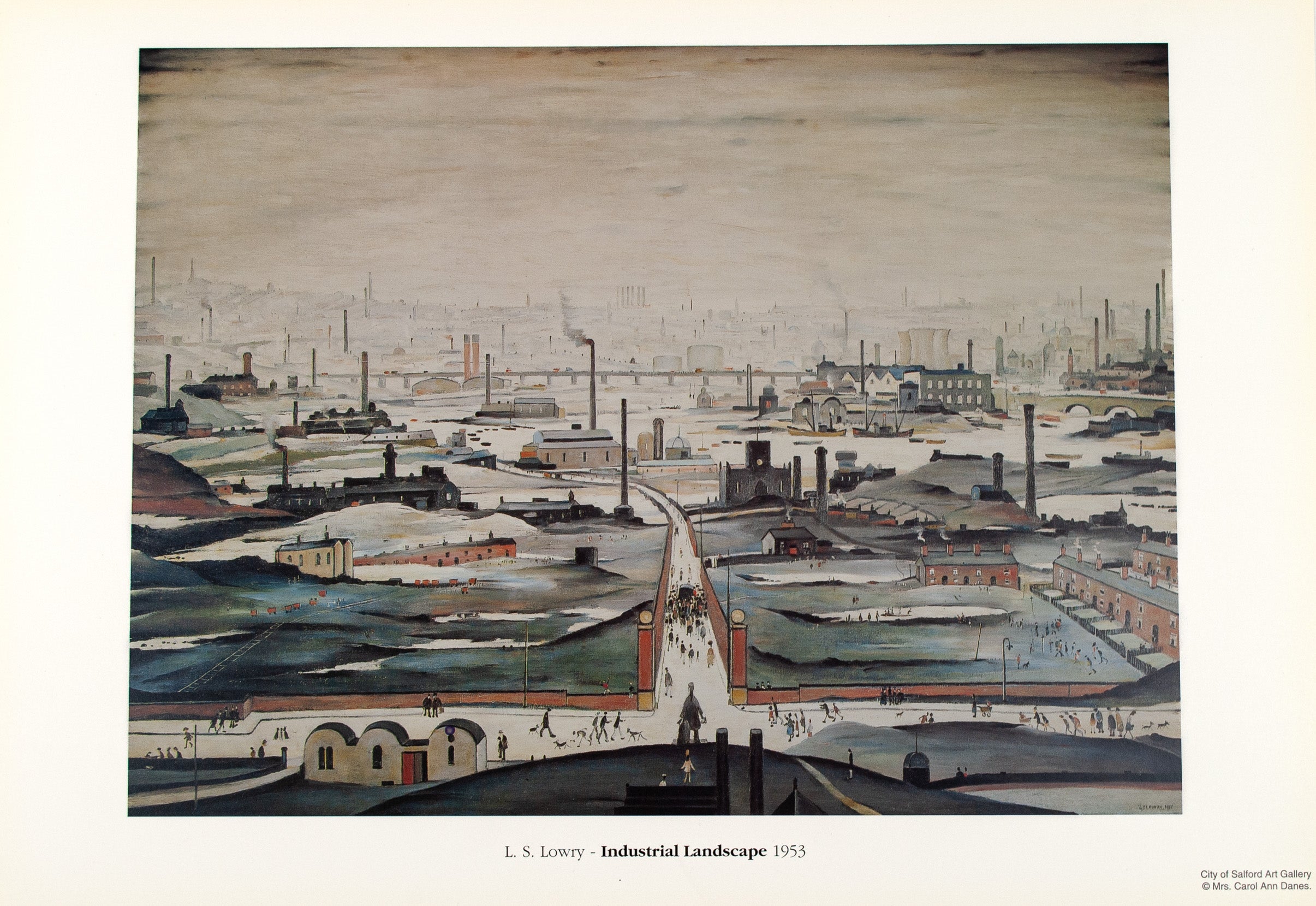 L.S Lowry Art Print- Industrial Landscape – Salfordmuseums