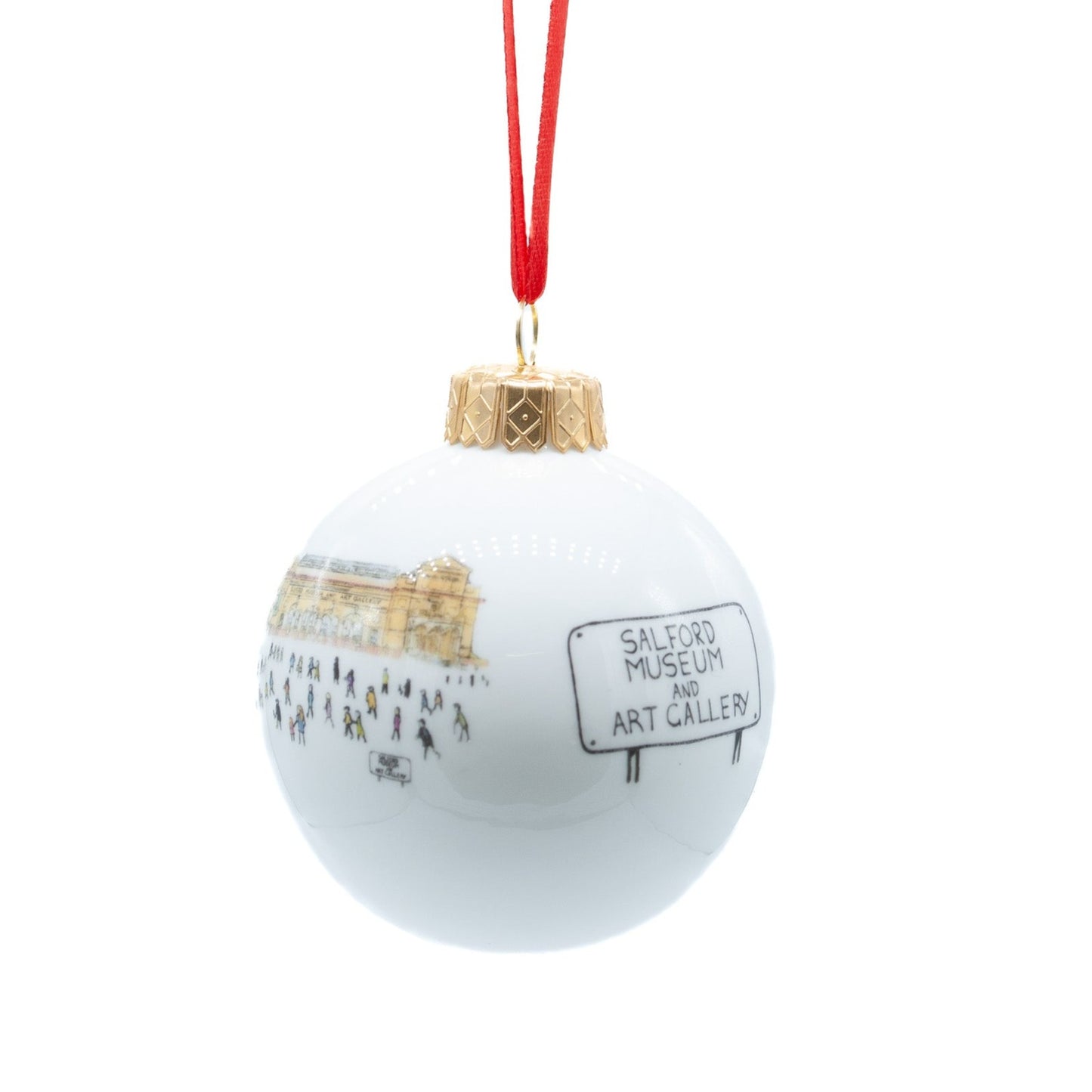 Salford Museum Ceramic Christmas Bauble by Foley Pottery