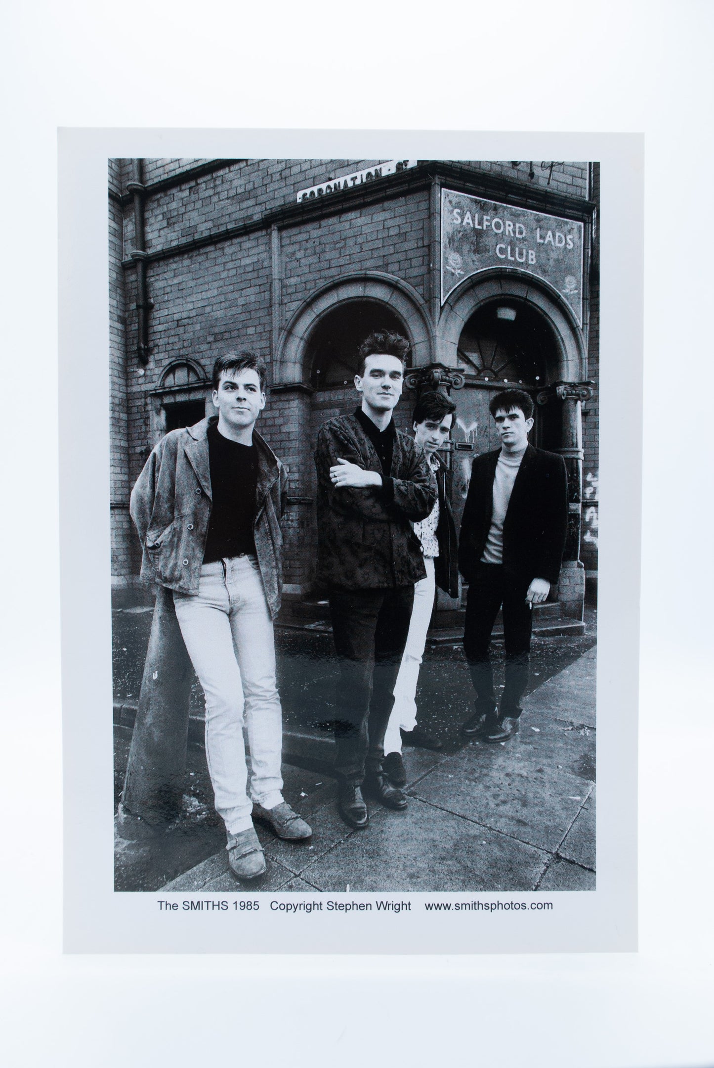 Photograph of the Smiths at the Salford Lads Club